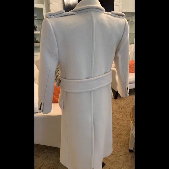 SAINT LAURENT Belted Wool Coat Size S $4990 - Picture 6 of 13